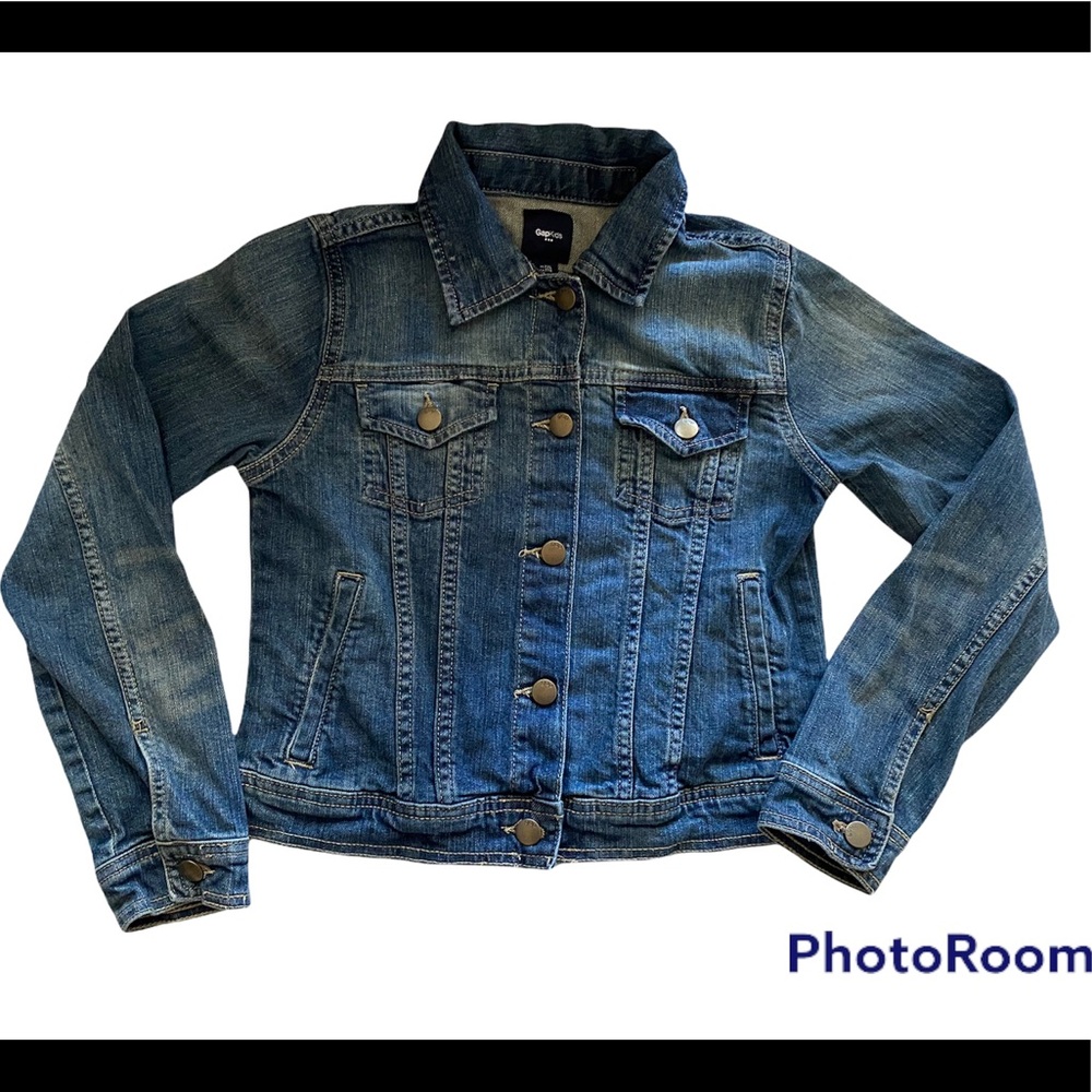 Gap Kids Medium Wash Denim Jacket Size XXL - Girls